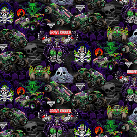Monster Jam Cotton Fabric Collection by Sykel-Grave Digger Monster Jam Cotton Fabric Collection by Sykel-Grave Digger