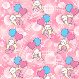 Bananya Characters Cotton Fabric Collection by Sykel-Bananya Kitty Balloons Bananya Characters Cotton Fabric Collection by Sykel-Bananya Kitty Balloons
