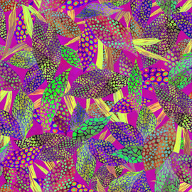 Tropical Punch Cotton Fabric Collection by Sykel-Leaves Pink Tones Tropical Punch Cotton Fabric Collection by Sykel-Leaves Pink Tones