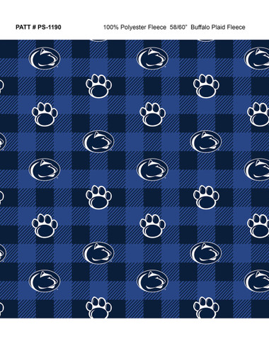 Louisville Buffalo Check Collegiate Fleece Fabric