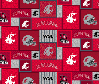 Seattle Kraken Patch Design NHL Fleece Fabric Remnants - College