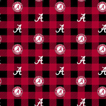 Alabama Fleece Fabric Buffalo Plaid Design | Free Shipping