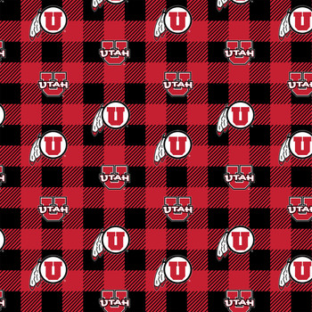 University of Louisville Cardinals Buffalo Plaid Fleece Fabric Remnants