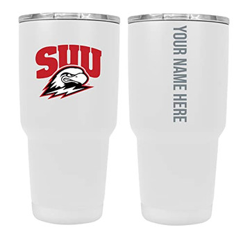 Collegiate Custom Personalized Southern Utah University, 24 oz Insulated  Stainless Steel Tumbler with Engraved Name (White) - College Fabric Store