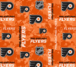 Philadelphia Flyers Digi Camo NHL Fleece Fabric Remnants