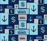 Seattle Kraken Patch Design NHL Fleece Fabric Remnants