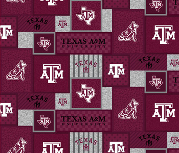 University of Texas\u00a0Fleece Fabric Sold by the Yard-Texas Longhorns College Patch Fleece Blanket Fabric-SYKEL TX1177