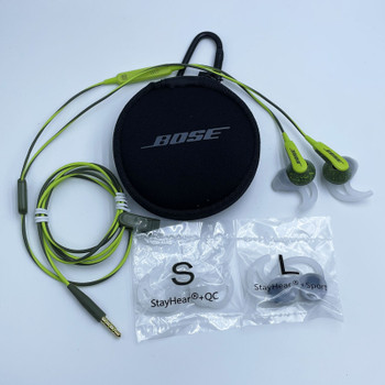 Bose SoundSport Wired 3.5mm Jack Earbuds In-ear Headphones for iOS Android (Energy Green)