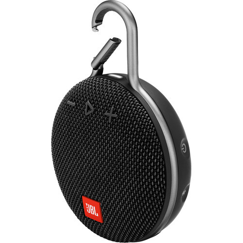Refurbished JBL Clip 3 Portable Bluetooth Speaker (Midnight Black)