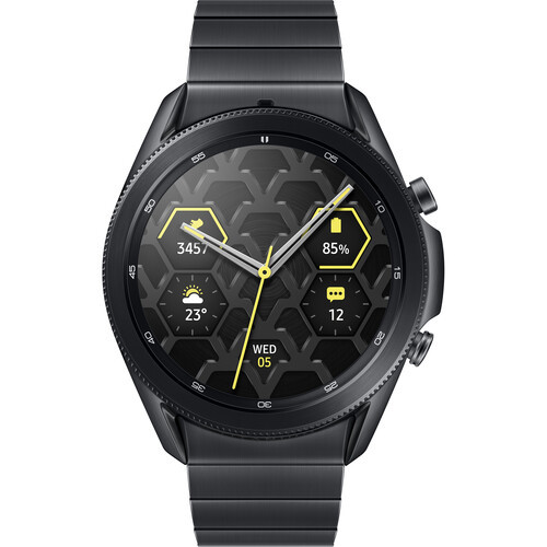 Refurbished Samsung SM-R840 Galaxy Watch 3 Titanium Smart Watch 45mm GPS Bluetooth - Mystic Black