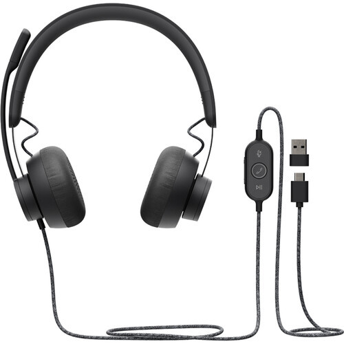 Refurbished Logitech Zone Wired On-Ear Headset (Microsoft Teams)
