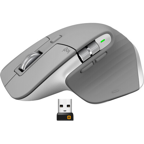 Refurbished Logitech MX Master 3 Wireless Mouse (Mid Gray)