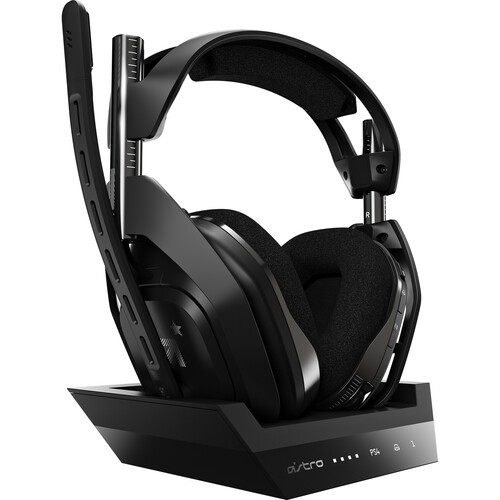 Refurbished ASTRO Gaming A50 Wireless Gaming Headset with Base Station (Black & Gray, for Windows, Mac, and PS4)