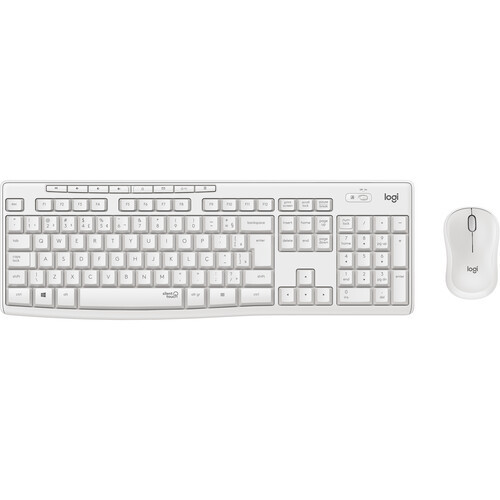 Refurbished Logitech MK295 Silent Wireless Keyboard & Mouse Combo (Off-White)