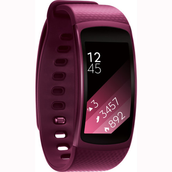 Refurbished Samsung Gear Fit2 Watch SM-R360 AMOLED Sport Watch Bluetooth (Small, Pink)