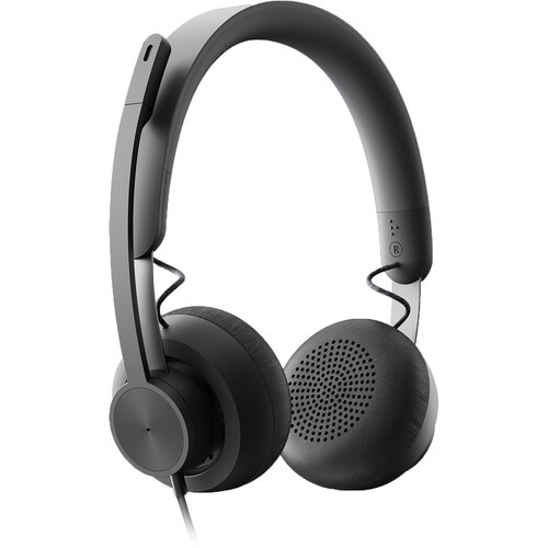 Refurbished Logitech Zone 750 Wired On-Ear Stereo Headset