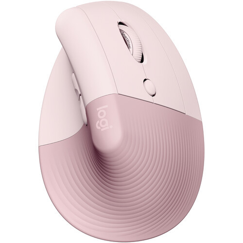 Refurbished Logitech Lift Vertical Ergonomic Wireless Mouse (Rose)