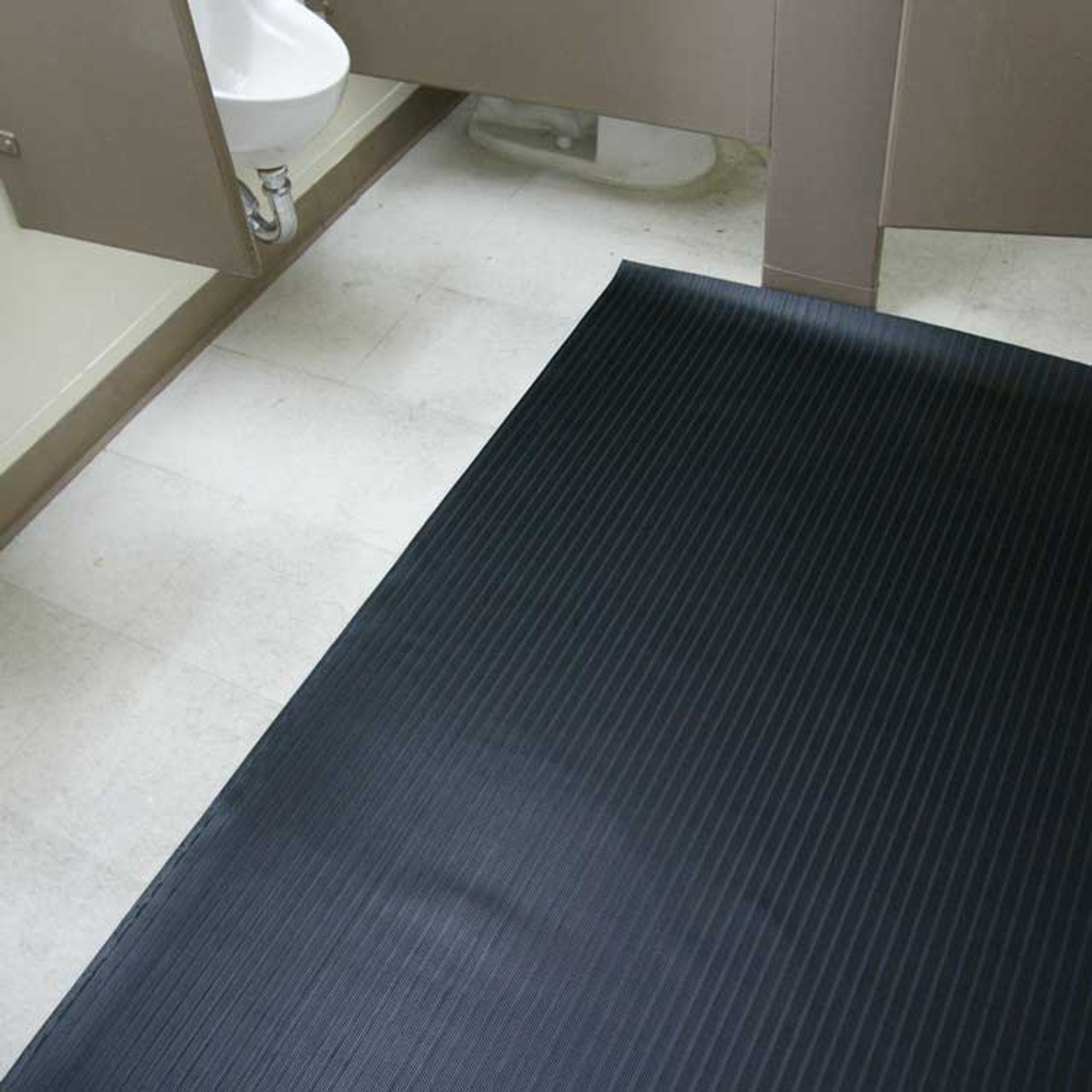 2' Width 1/8 thick Ribbed Rubber Runners Matting Black Choose