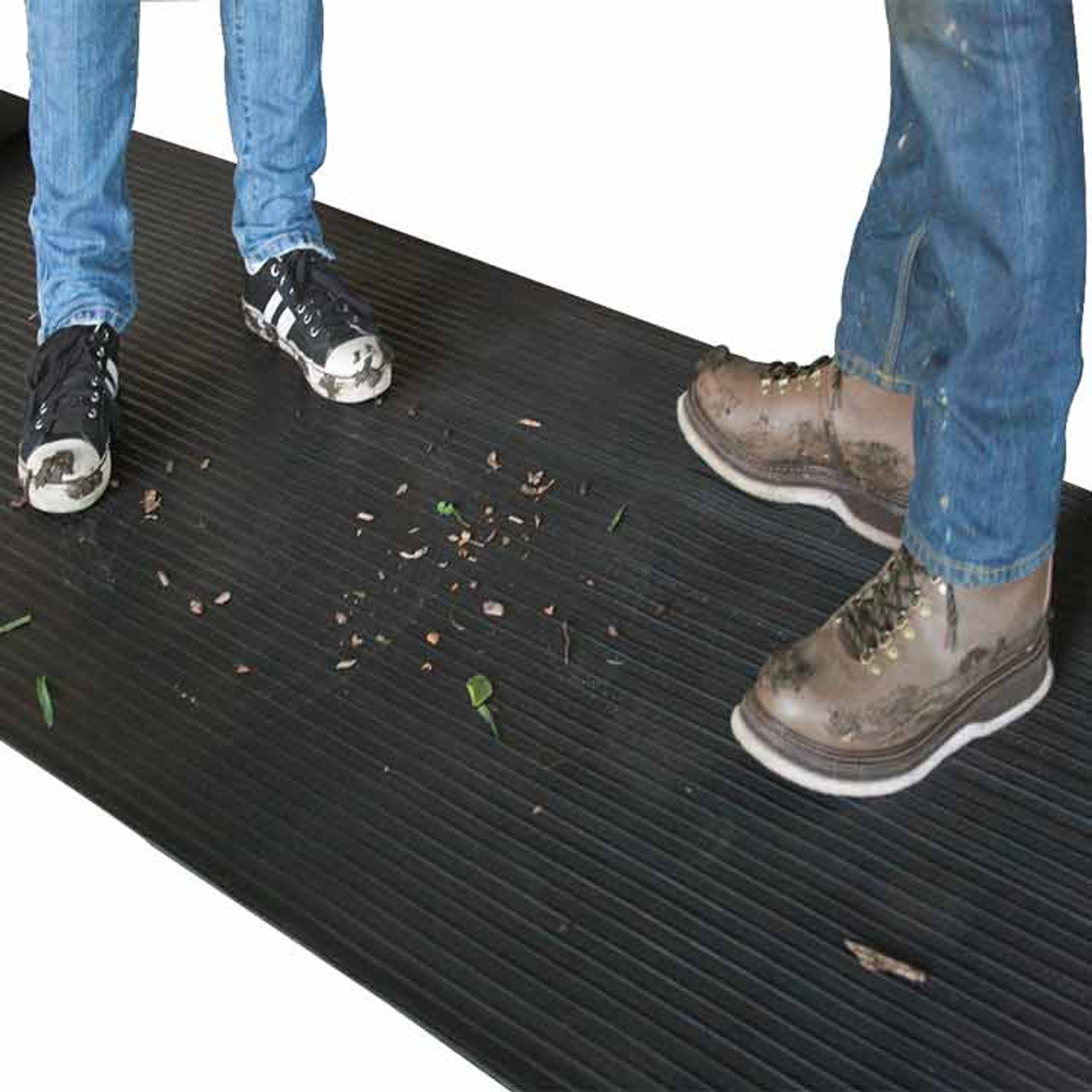 Corrugated Composite Rib Rubber Runner Mats - The Rubber Flooring Experts