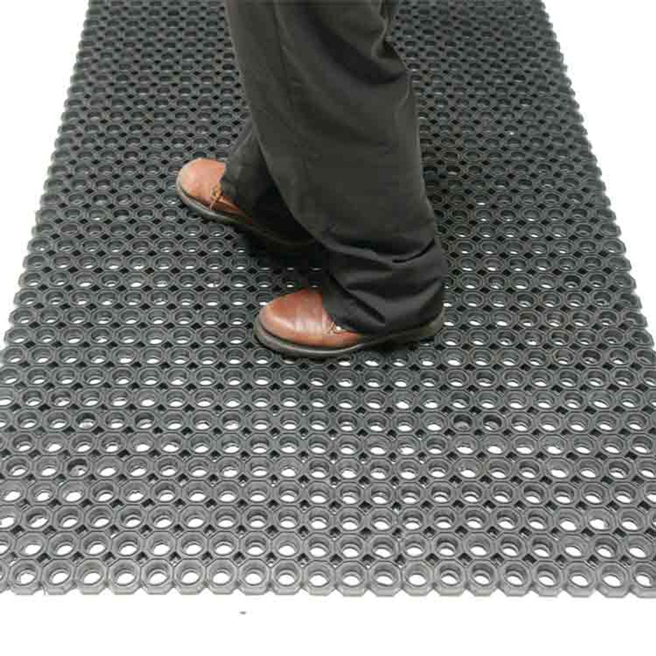 Rubber-Cal 7/8 in. Dura-Chef Rubber Comfort Kitchen Mat - 7/8 in