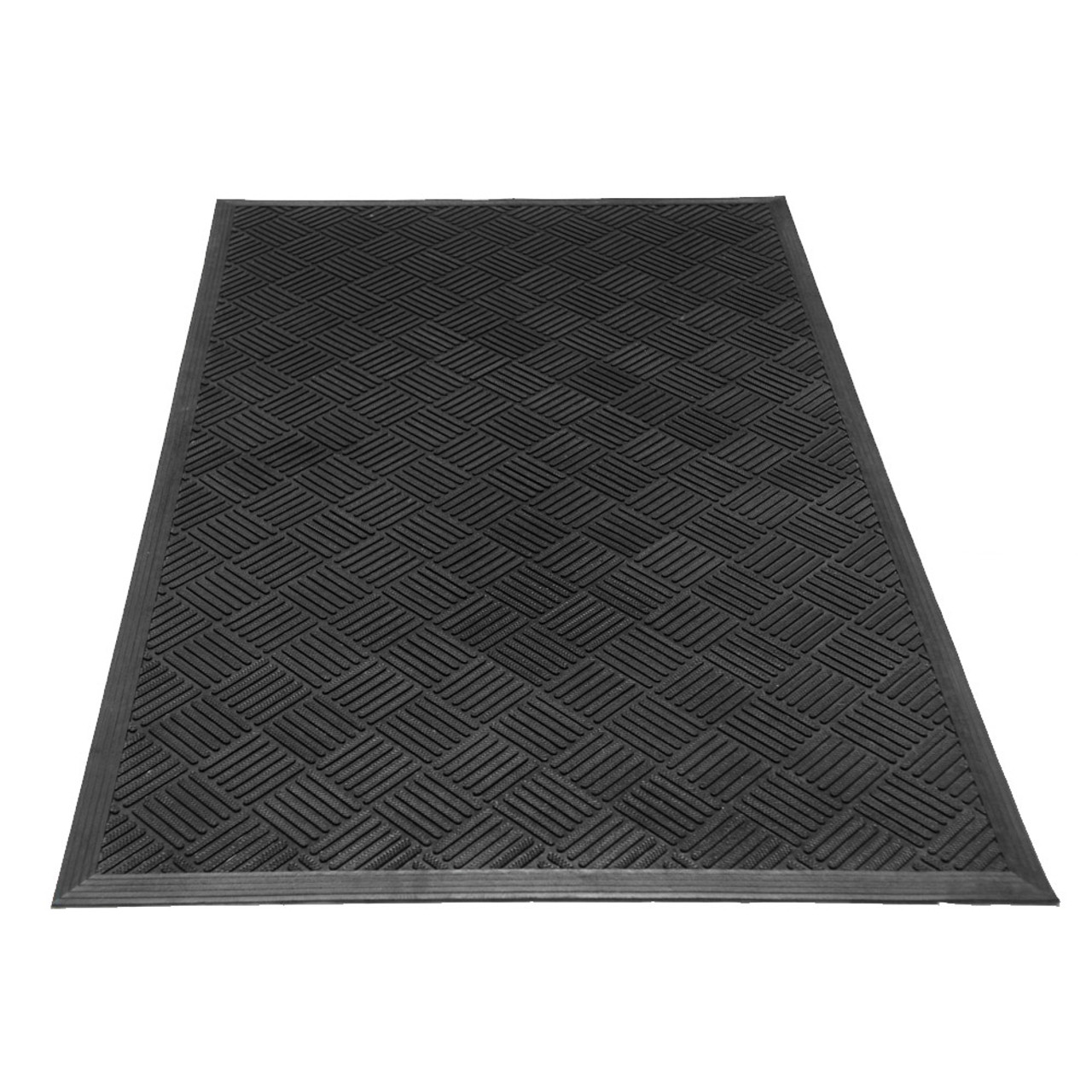 Welcome Mat Rubber, 18X30 Black, Entrance Mats, Matting