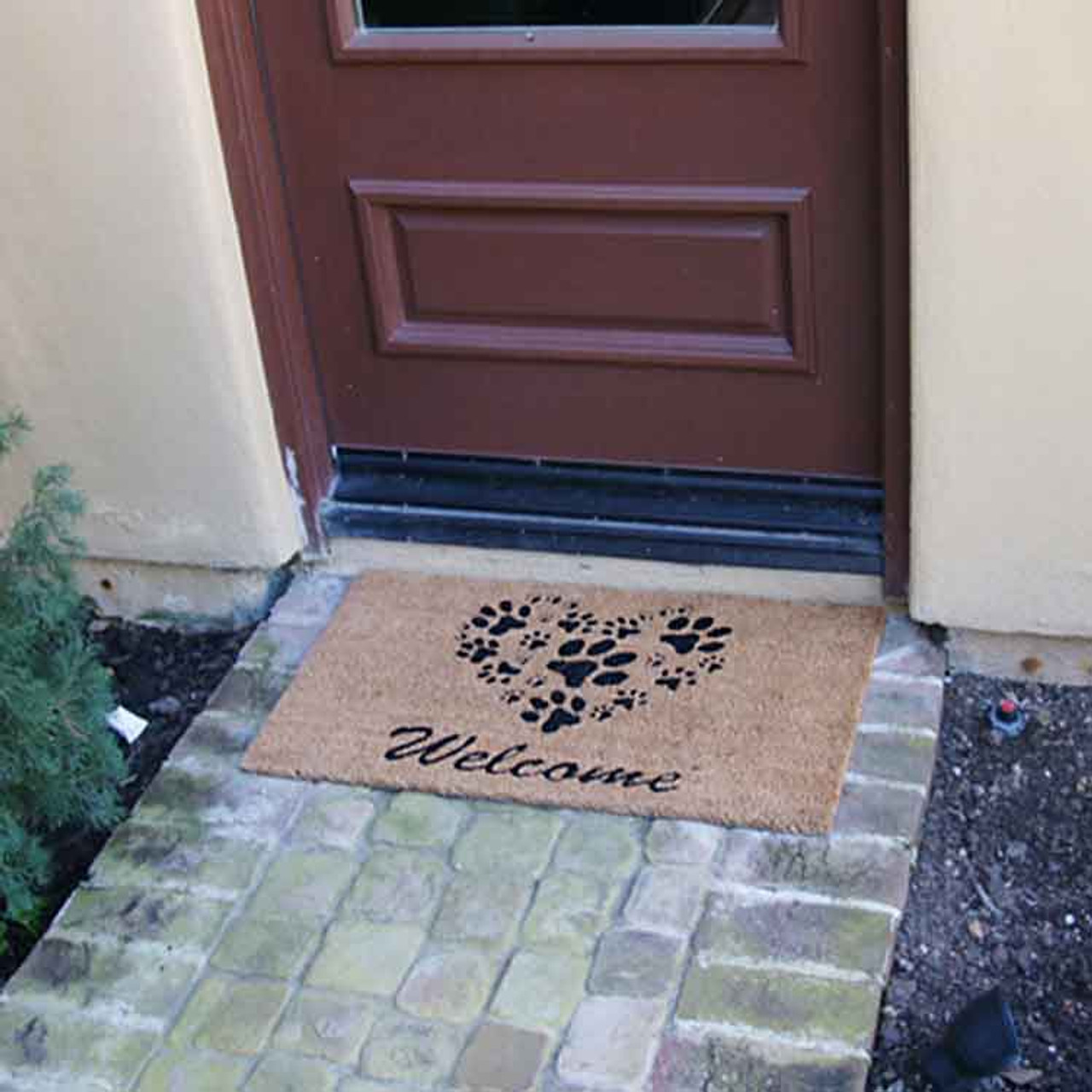 Rubber-Cal Adorable Doggie Door Mat Kit - 18 inch x 30 inch - 2 Doormats, Size: 18 x 30