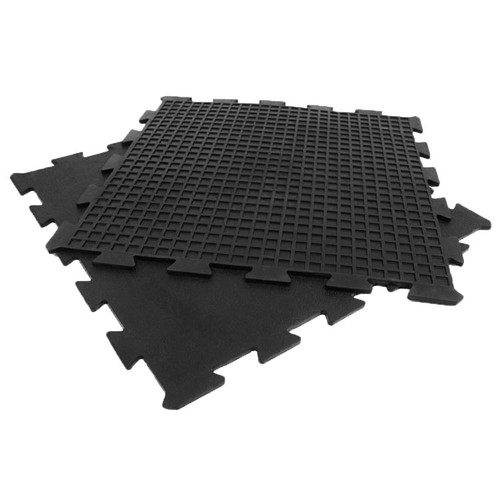 Top and bottom detail on Armor-Lock Fitness Interlocking Rubber Tile