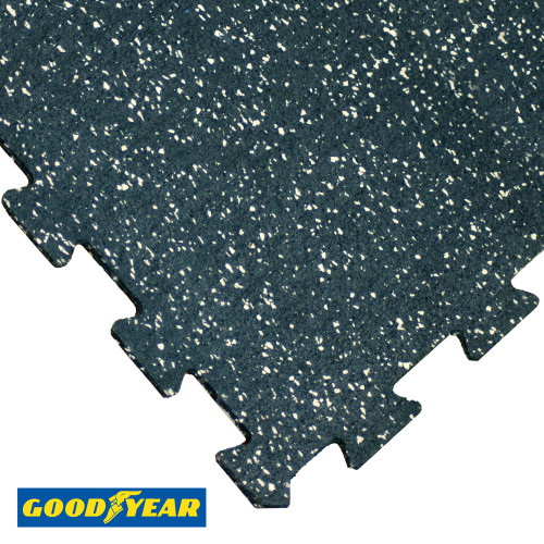 zoomed in details of Goodyear Tire "ReUz Rubber Tiles"