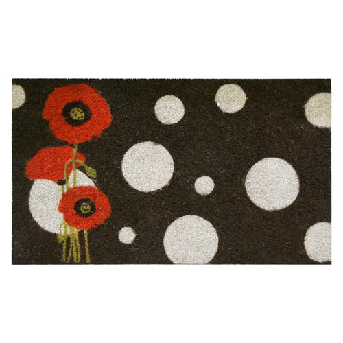 overhead view of Rouge Contemporary Floral Doormat