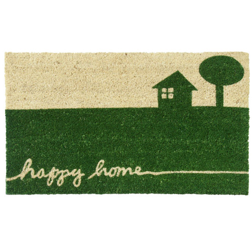 overhead view of Happy Home Country Door Mat