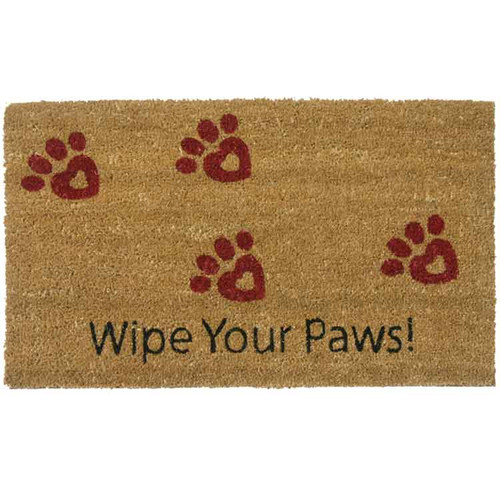 overhead view of Wipe Your Paws! Doormat