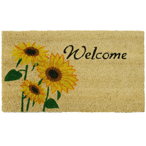 overhead view of "Sunflower Welcome Mats"