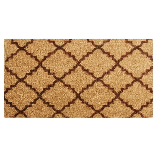 overhead view of “Casablanca” Brown – Outdoor Coco Mat