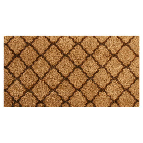 overhead view of "The Moroccan" Brown - Outdoor Coir Mat