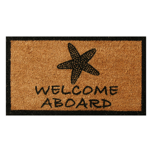 overhead view of "Seaside Shell Shack" - Welcome Aboard Doormat