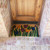 Tulip Garden coir mat in doorway