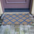 "Casablanca" Blue -  Outdoor Coco Mat at door