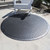 Circular Rubber Mat next to chair