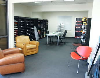 Rubber flooring in a room showing rubber products