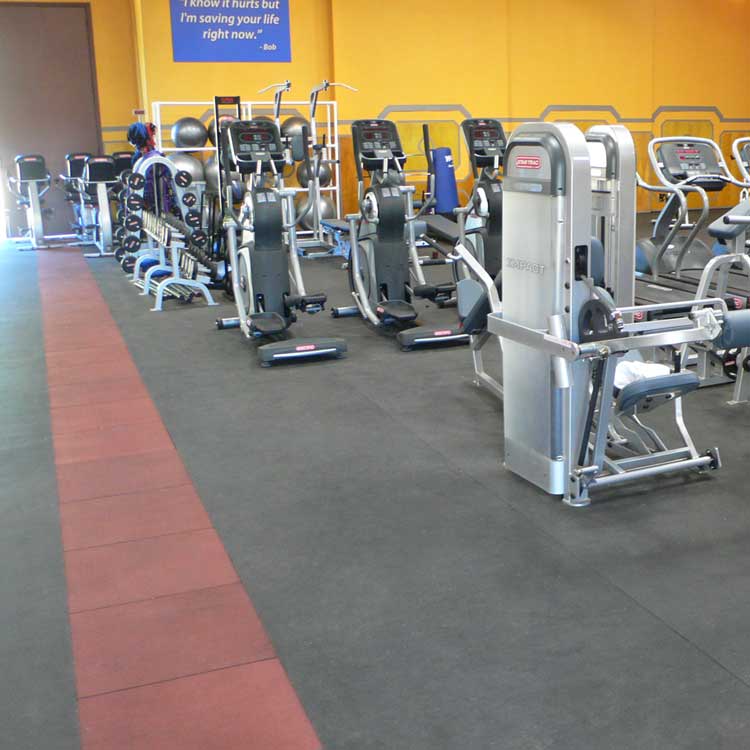 Elephant Bark Rubber flooring under gym equipment