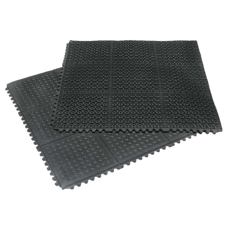 Revolution Diamond Plate Textured Rubber Tile