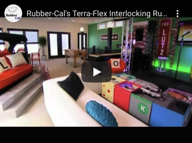 Terra-Flex interlocking tile Video Thumbnail Terra-flex interlocking floor in large room