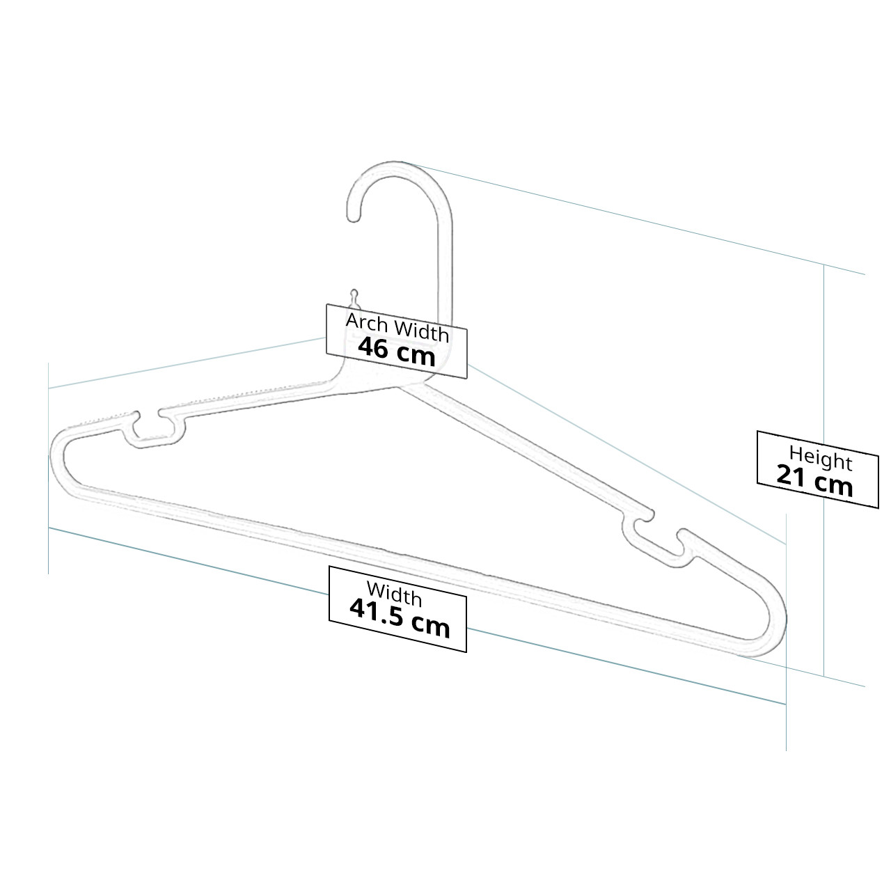 Blue Heavy-Duty Plastic Hangers with Trouser Bar and Shoulder