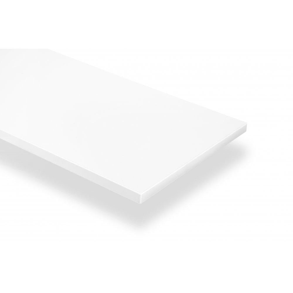 White Wooden Shelf Board D300mm 19mm Thick Choice Of Various Widths