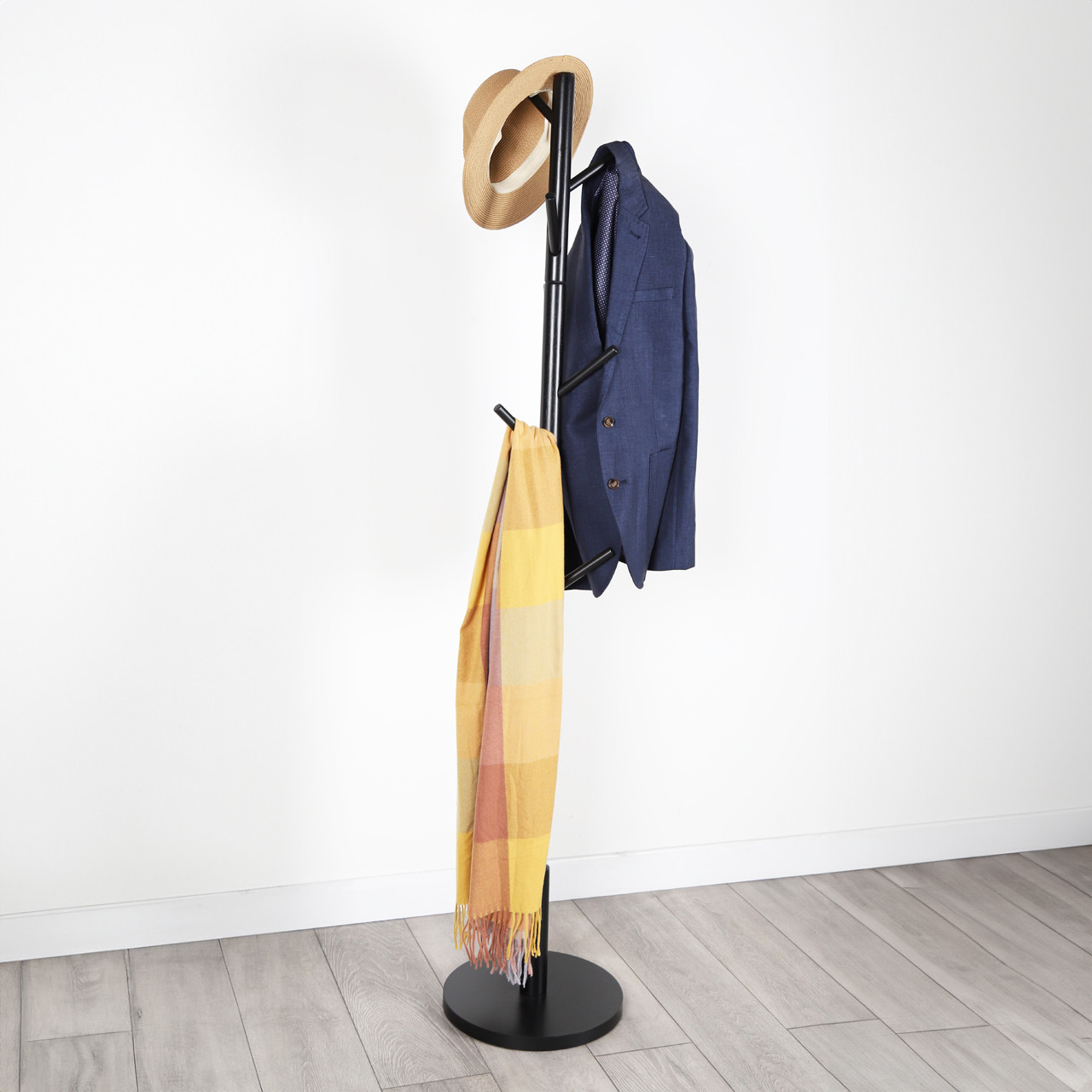 Hat Coat Stand Hooks Black