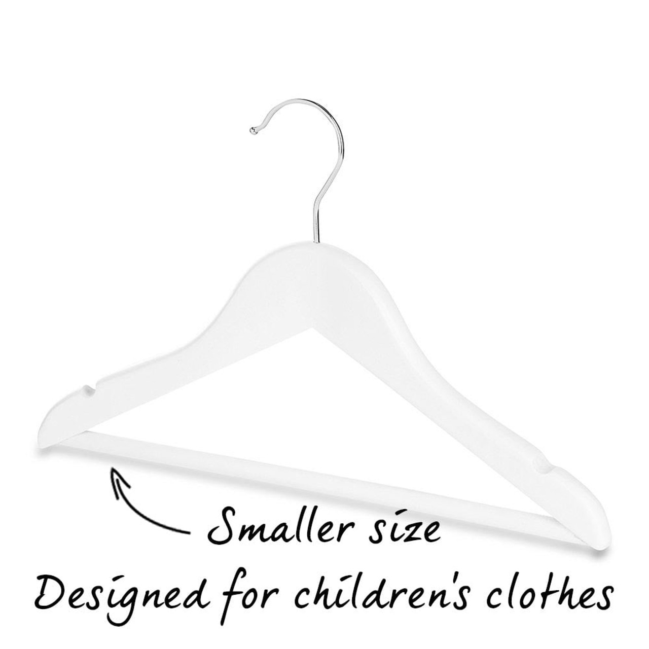 Amazon.com: Nature Smile Kids Solid Wooden Pants Hangers,Baby Toddler  Children Wood Skirts Hangers,Trousers Bottom 11.8 inches Hangers with  2-Adjustable Clips Anti-Rust Hook Pack of 20 (White) : Home & Kitchen