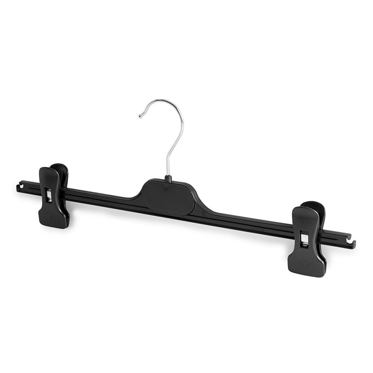 Hangers with clips in matt black plastic cm 40 Art.PGX40