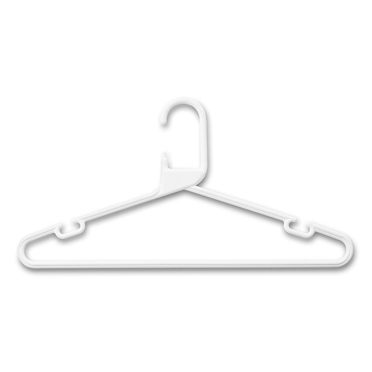 Buy Black Plastic Hangers with Trouser Bar and Shoulder Notches - My  ShopFittings Ltd