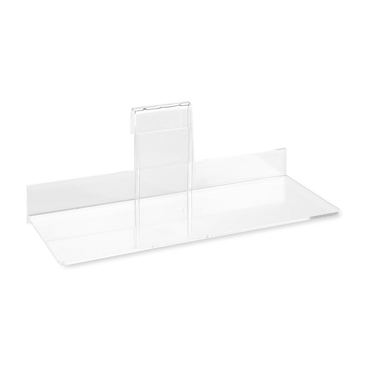 Flat Acrylic Shoe Shelf For Grid Mesh Panels - W254 x D102mm