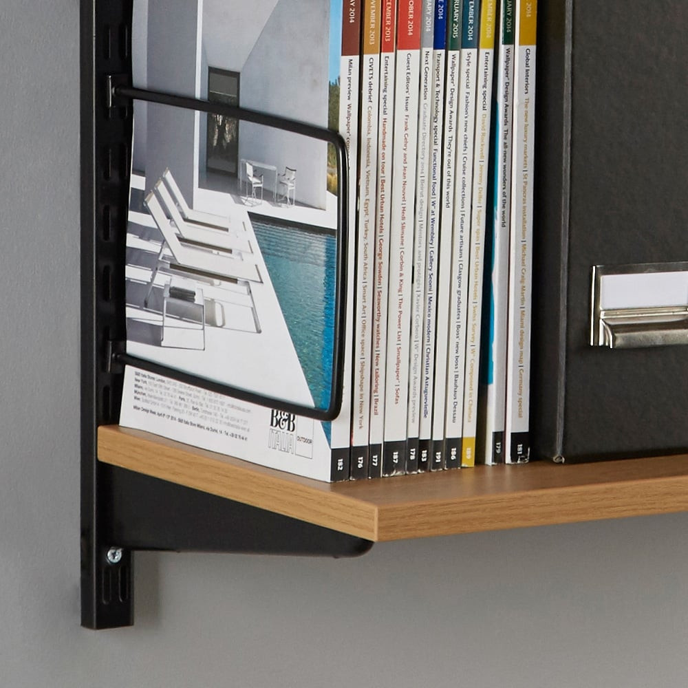 Pair of Black Flexible Twin Slot Bookends Choice of various lengths